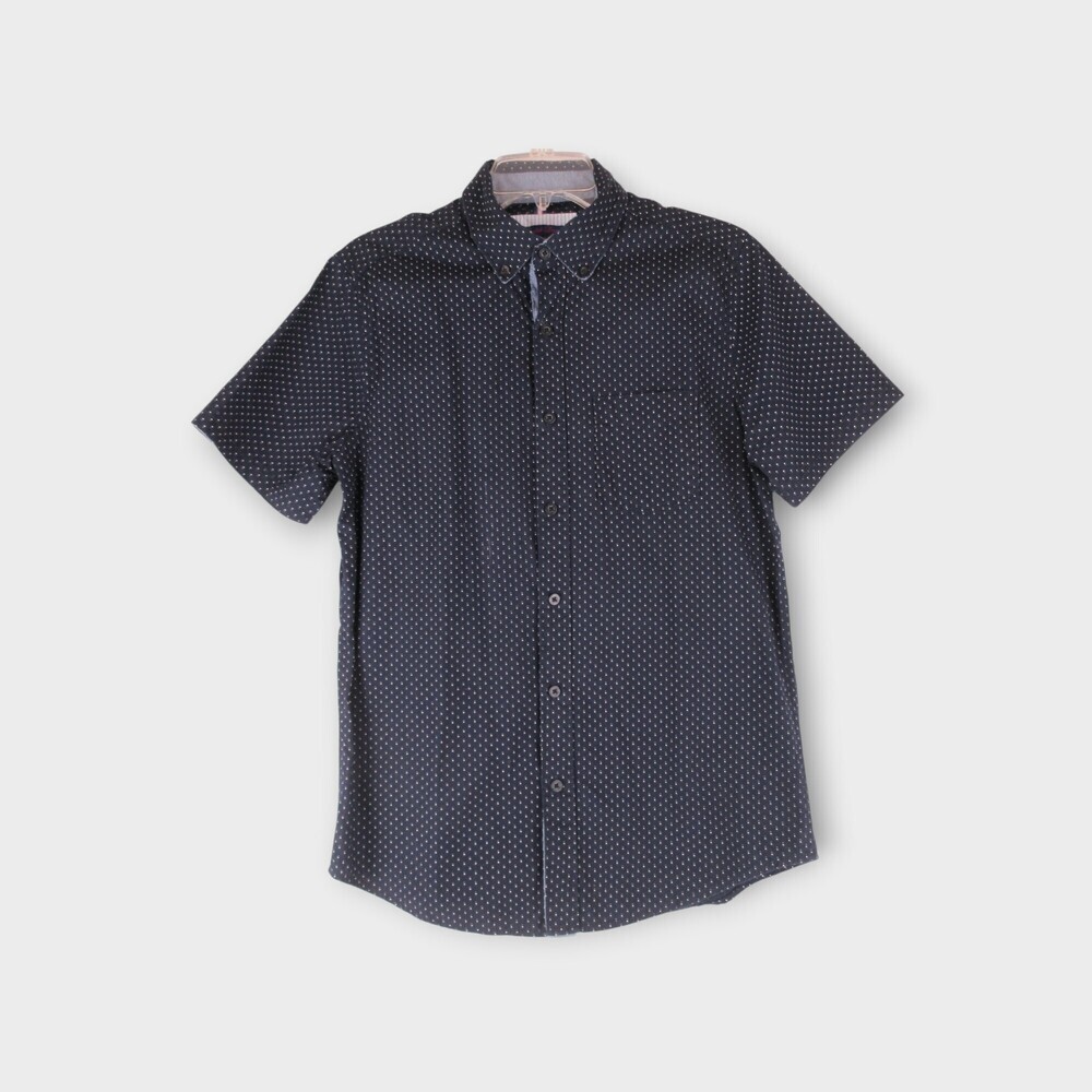 English Laundry Dot Print Short-Sleeve Shirt Size S refined, classic, cotton
